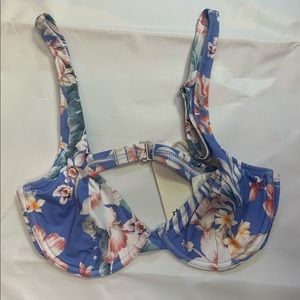 Rhythm Islamorada Underwire Top Cornflower Bikini Swim Top Sz Small NWT Msrp $60